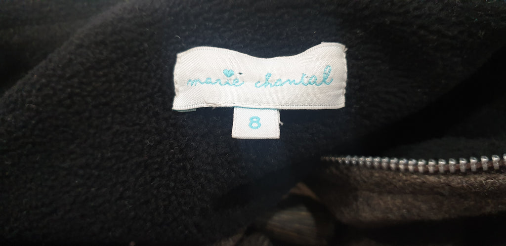 MARIE CHANTAL Junior Boy's Brown Wool Toggle & Zip Fasten Hooded Duffle Coat 8Y