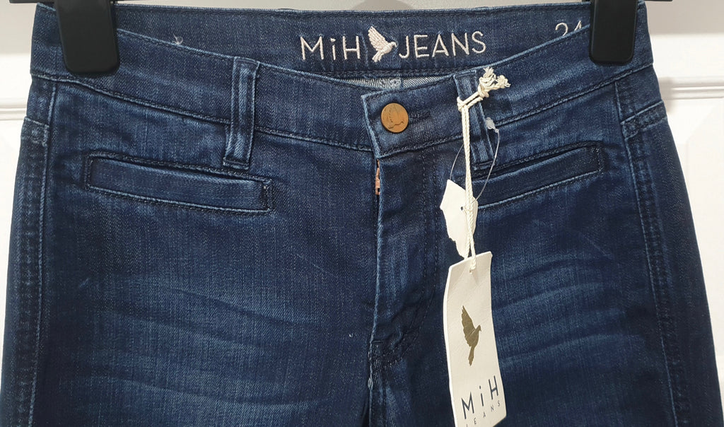 MIH ELLSWORTH Blue Cotton Stretch High Rise Skinny Leg Jeans Pants 24 BNWT