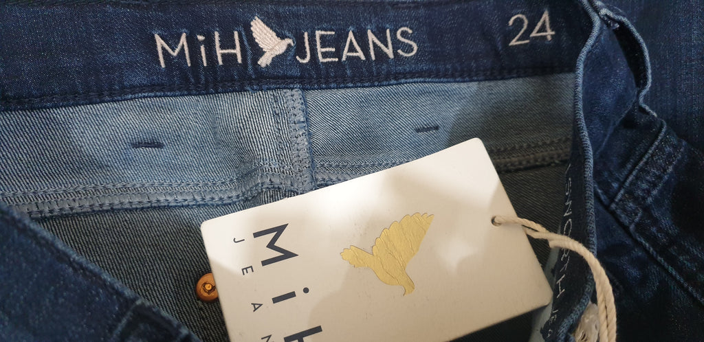 MIH ELLSWORTH Blue Cotton Stretch High Rise Skinny Leg Jeans Pants 24 BNWT