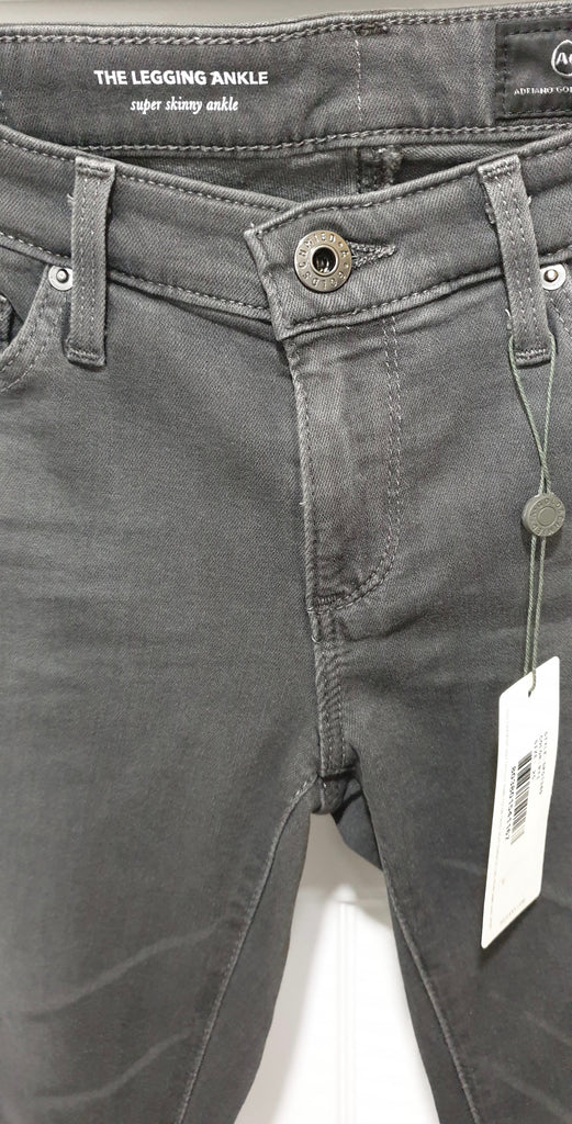AG ADRIANO GOLDSCHMIED Grey THE LEGGING ANKLE Super Skinny Jeans Pants 25R BNWT