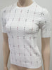 TED BAKER White Fine Knitwear Check Stitch Jumper Sweater Top 0 UK6 BNWT
