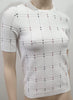 TED BAKER White Fine Knitwear Check Stitch Jumper Sweater Top 0 UK6 BNWT