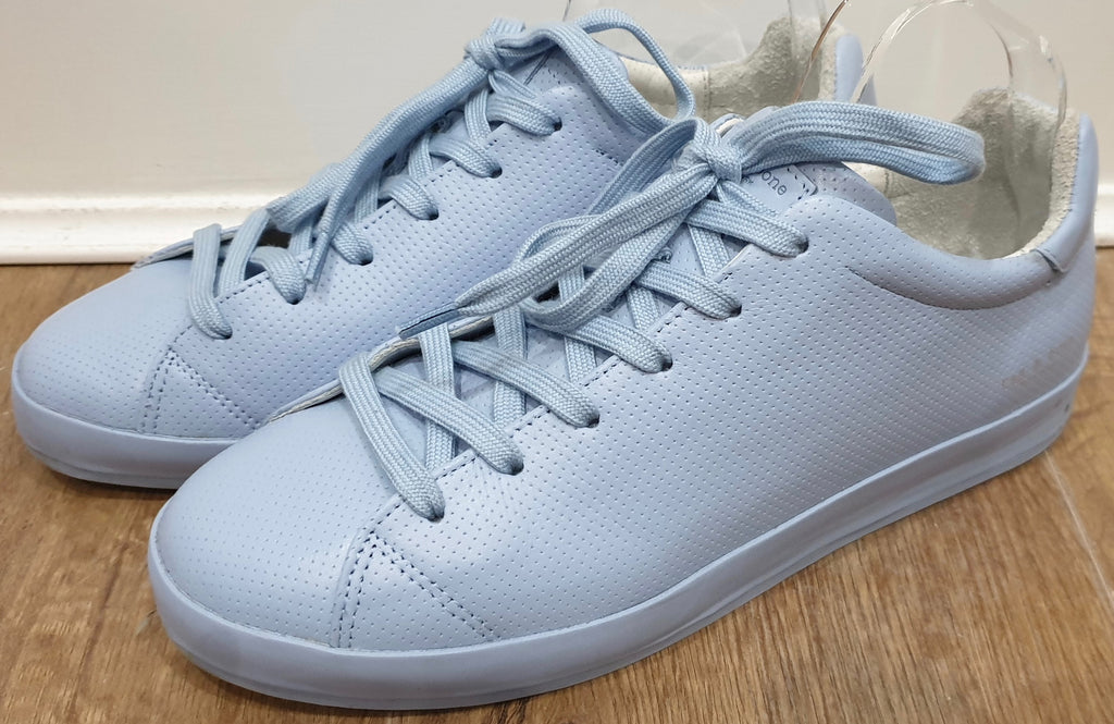 RAG & BONE Chambray Blue RB1 Perforated Leather Low Sneakers Trainers 41 UK9.5