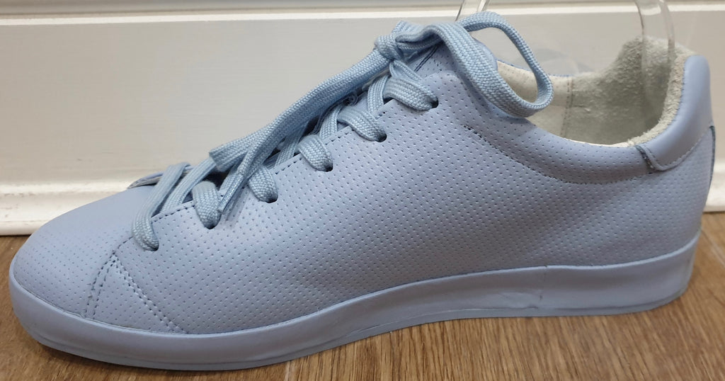 RAG & BONE Chambray Blue RB1 Perforated Leather Low Sneakers Trainers 41 UK9.5