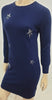 ZADIG & VOLTAIRE Kids Girls Indigo Navy Blue Wool & Cashmere Jumper Dress 12Y XS
