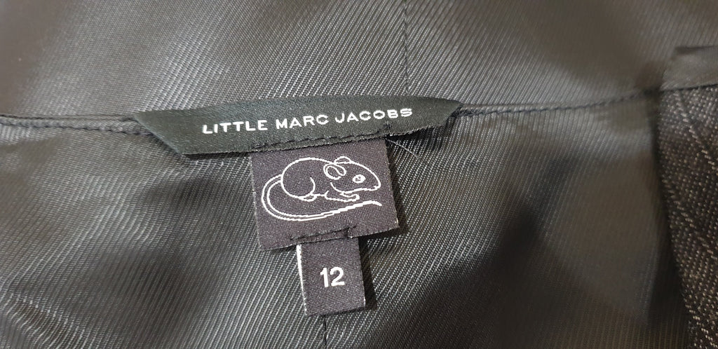 LITTLE MARC JACOBS Grey Wool V Neck Satin Rear Sleeveless Formal Waistcoat 12Y