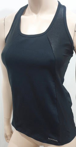 SILOU Dark Heather Grey Open Back Sleeveless Activewear Jumpsuit Bodysuit M