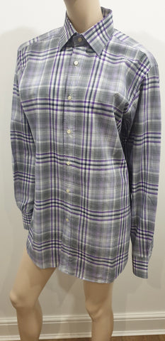 JUST CAVALLI Menswear Blue & White 100% Cotton Pinstripe Formal Shirt 40
