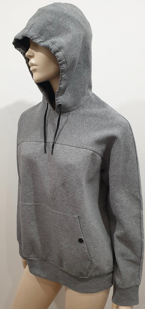 SANDRO Women's Grey Cotton Blend Casual Hooded Hoodie Sweatshirt Sweater Top L