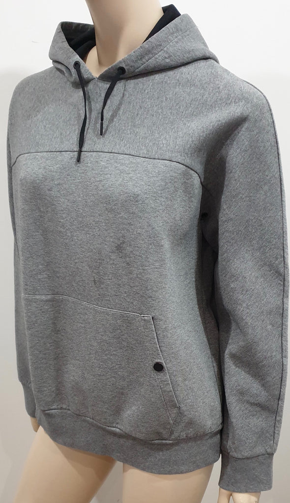 SANDRO Women's Grey Cotton Blend Casual Hooded Hoodie Sweatshirt Sweater Top L