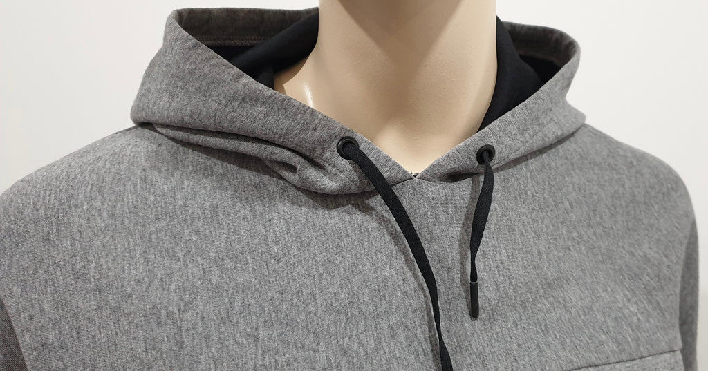 SANDRO Women's Grey Cotton Blend Casual Hooded Hoodie Sweatshirt Sweater Top L