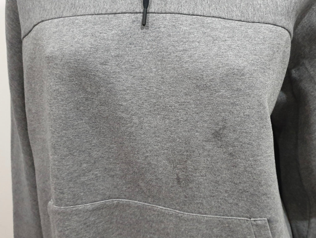 SANDRO Women's Grey Cotton Blend Casual Hooded Hoodie Sweatshirt Sweater Top L