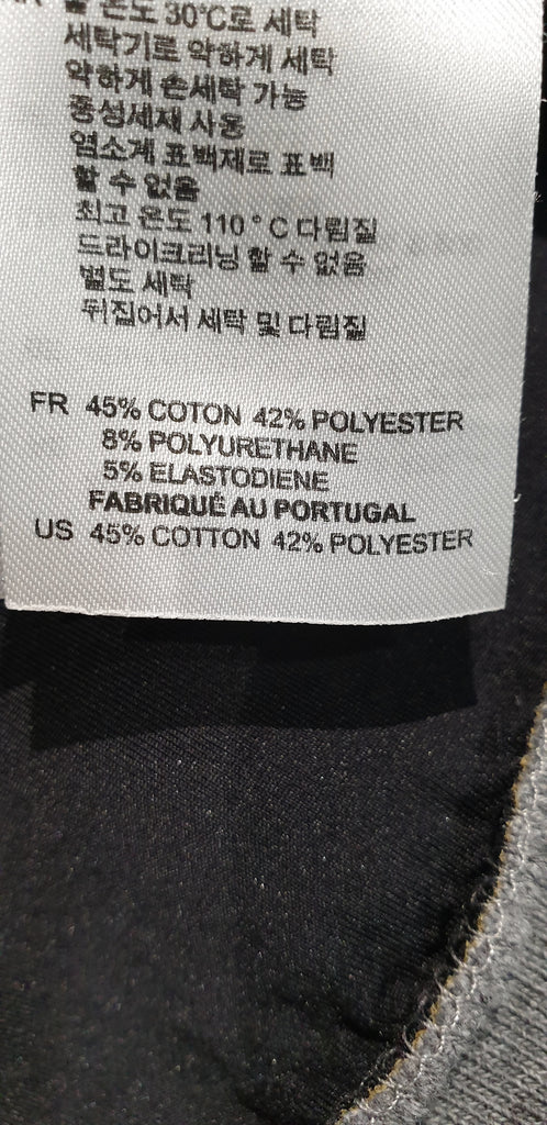 SANDRO Women's Grey Cotton Blend Casual Hooded Hoodie Sweatshirt Sweater Top L