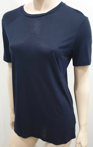 HELMUT Turquoise Blue Modal Jerseywear V Neck Long Sleeve T-Shirt Tee Top Sz:M