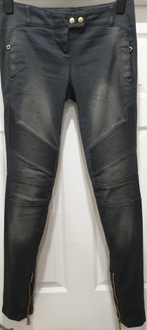 ESCADA Women's Pale Blue Cotton Blend Wide Leg Jeans Trousers Pants 36 UK10