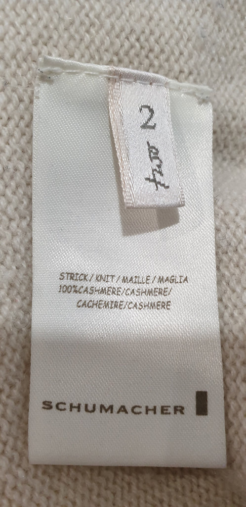 SCHUMACHER Black & Cream Cashmere Colour Block Wide Width Jumper Sweater 2; M/L