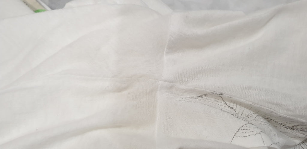 STELLA MCCARTNEY White & Grey Floral Leaf Print T-Shirt Tee Top 44 UK14