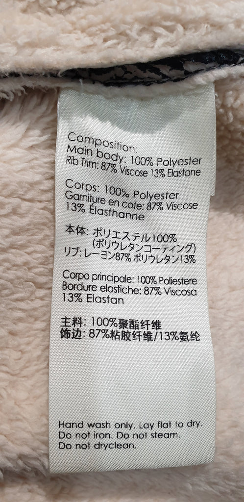 3.1 PHILLIP LIM Black White Crackled Metallic Fleece Lined Sweater Sweatshirt M