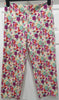 BLUMARINE Multicolour Cotton Stretch Floral Print Crop Capri Trousers Pants UK12