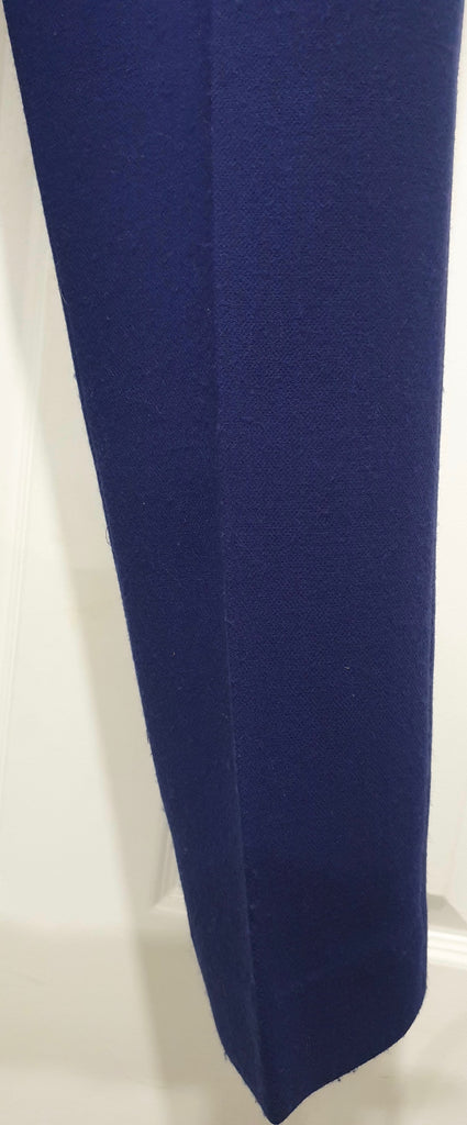 MARNI Royal Blue Virgin Wool Lined Formal Tapered Crop Leg Trousers Pants 42 /10