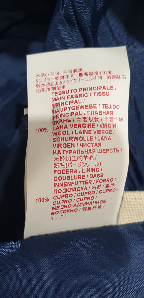 MARNI Royal Blue Virgin Wool Lined Formal Tapered Crop Leg Trousers Pants 42 /10