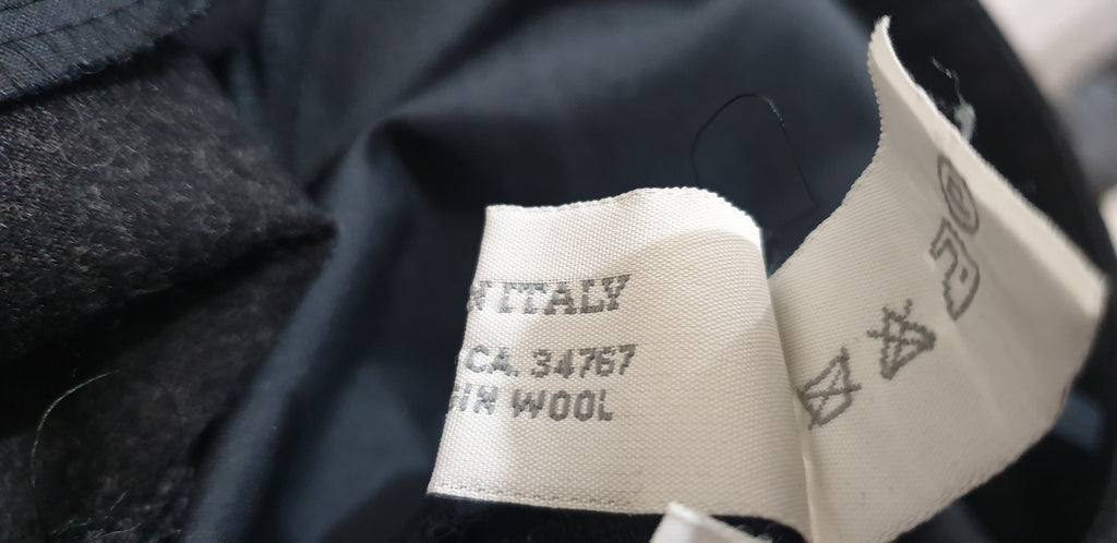 MIU MIU Women's Virgin Wool Formal Slim Tapered Leg Trousers Pants 44 UK12