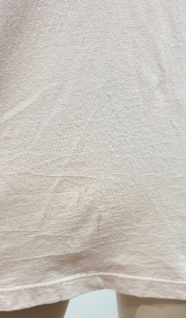 TOMAS MAIER Pale Pink Cotton Blend Round Neck Sleeveless Cami Vest Top M