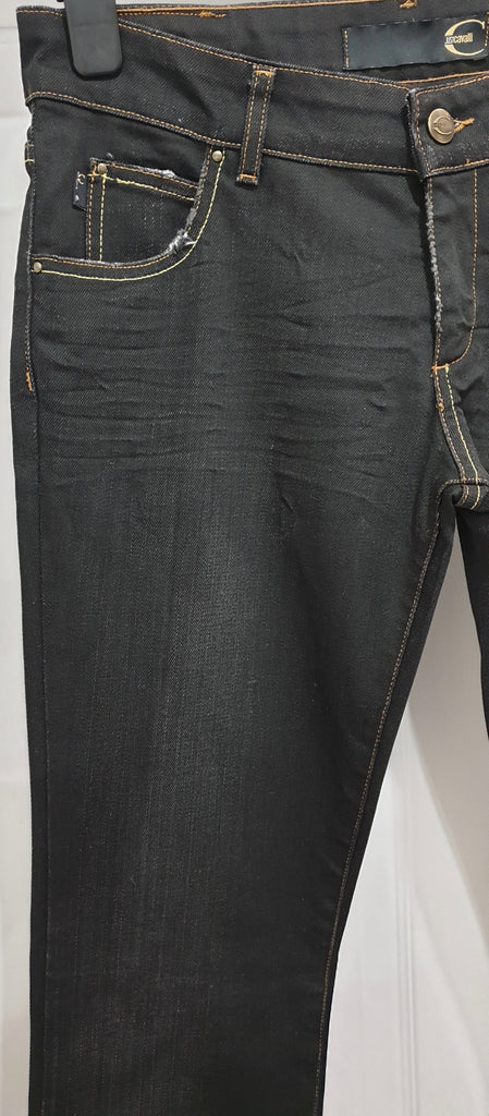 JUST CAVALLI Blue Cotton Blend Flare Bootcut Branded Denim Jeans Pants 28/42