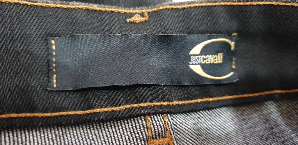 JUST CAVALLI Blue Cotton Blend Flare Bootcut Branded Denim Jeans Pants 28/42