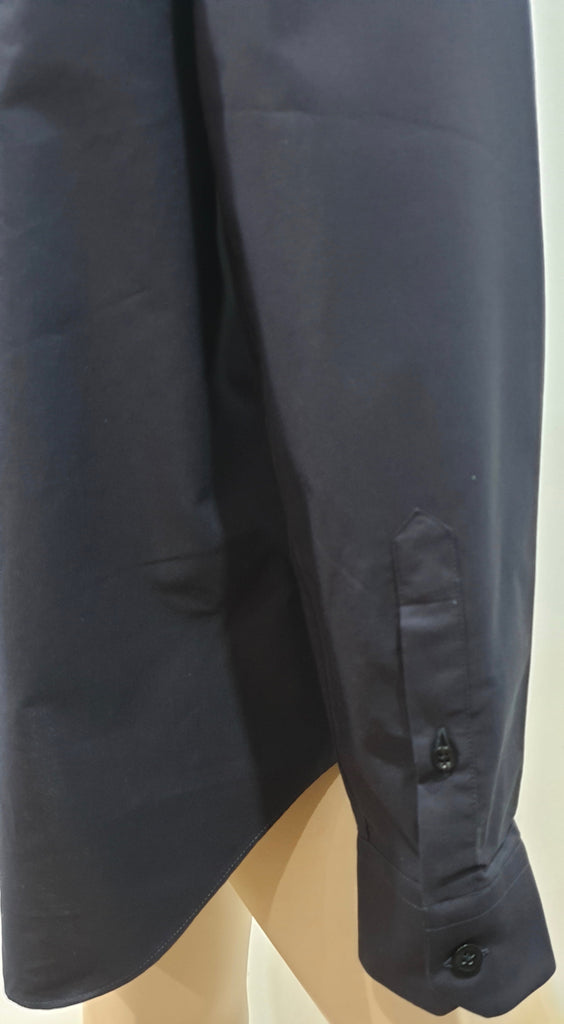 ARMANI COLLEZIONI Menswear Navy Blue Cotton Contrast Trim Formal Shirt L