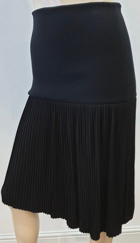 AKRIS Womens Grey Wool & Silk Trim Lined A-Line Lined Formal Skirt US12 F44 UK16