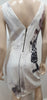 HELMUT LANG White Multi Colour Printed Sleeveless Silk Lined Summer Dress UK 10