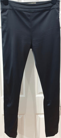 BALENCIAGA PANTS Lemon Yellow & Black Cotton Skinny Trousers Pants Sz:40 UK12
