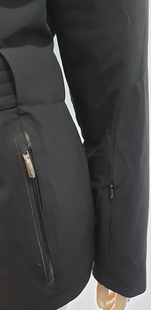 SPYDER Black Funnel Neck Belted Padded Winter Outdoor Lined Jacket US10 UK12