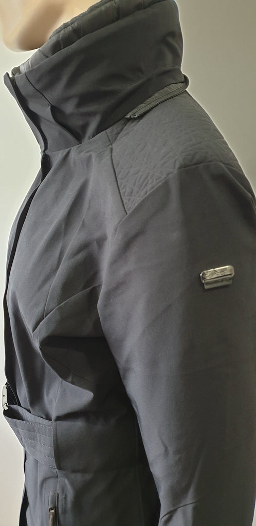 SPYDER Black Funnel Neck Belted Padded Winter Outdoor Lined Jacket US10 UK12