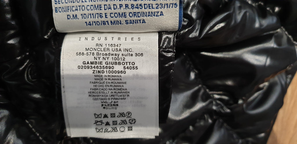 MONCLER Black Hooded Rabbit Fur Trim Quilted Puffer Winter Jacket Sz:2 UK12