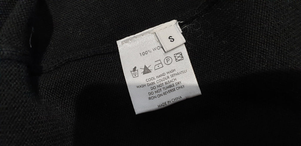 BELLA FREUD Black Wool Fine Knitwear Silver Stud Sleeveless Jumper Sweater Top S