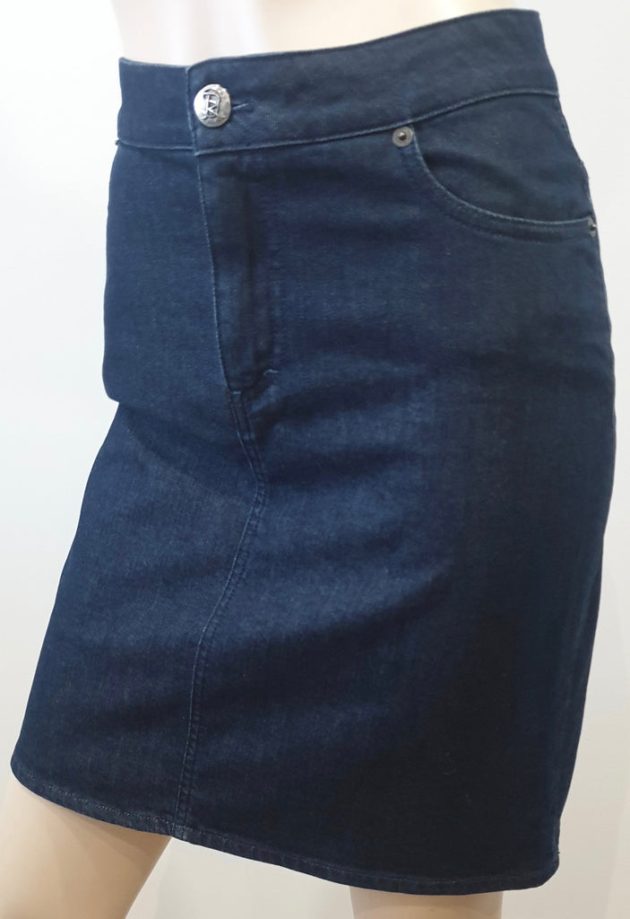 SONIA RYKIEL Dark Blue Cotton Stretch Short Mini Casual Denim Skirt 36 UK8