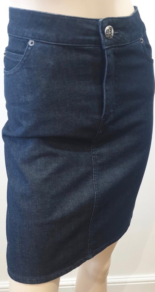 SONIA RYKIEL Dark Blue Cotton Stretch Short Mini Casual Denim Skirt 36 UK8