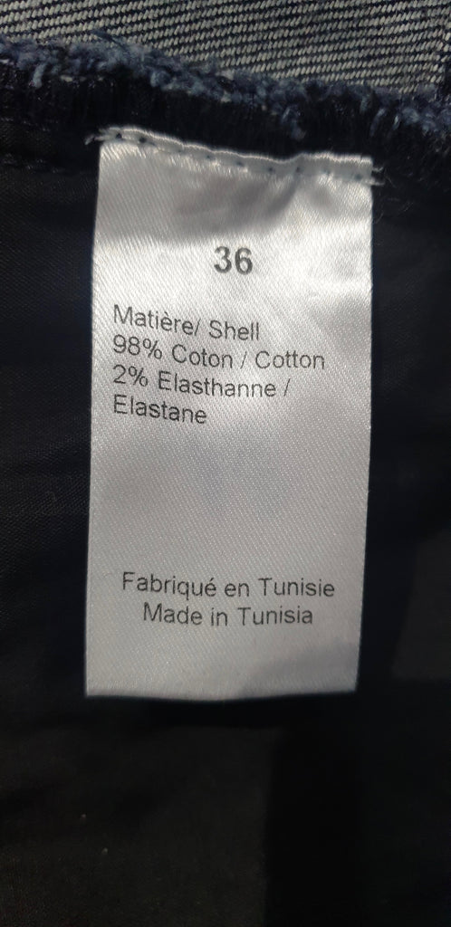 SONIA RYKIEL Dark Blue Cotton Stretch Short Mini Casual Denim Skirt 36 UK8