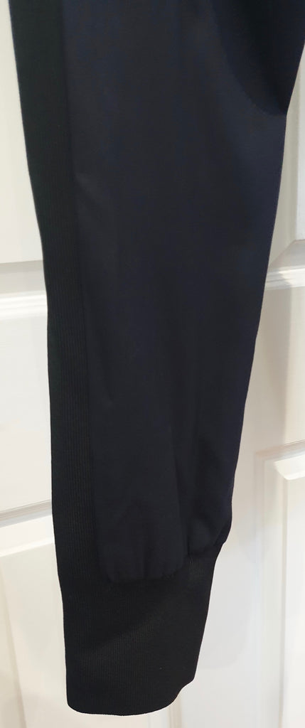 3.1 PHILLIP LIM Navy Blue Wool Stretch Black Cuff Hem Crop Capri Trousers Pants