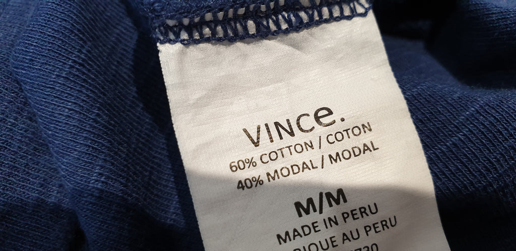 VINCE Blue Scoop Neckline Cotton Modal Sleeveless Vest Tank T-Shirt Tee Top M