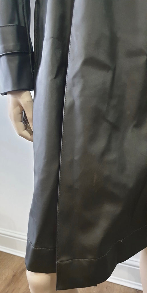 LA MACK LONDON Dark Grey Hooded Jewelled Fastened Belted Trench Coat Mac 10