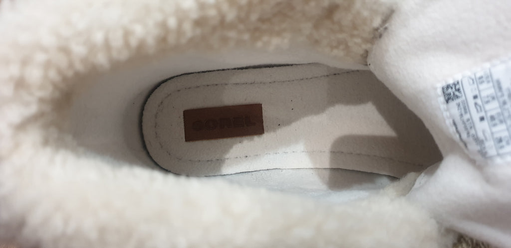 SOREL Beige Suede Grey & Cream Fabric Panel Rubber Sole Ankle Boots UK7.5 NEW!