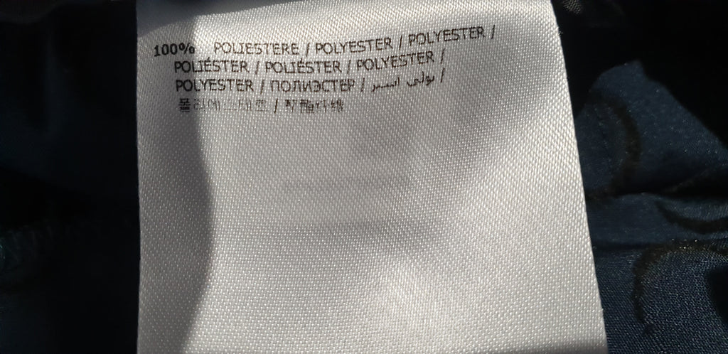 MONCLER Blue & Black Polka Dot Elasticated Waist Pleated Knee Length Skirt UK10