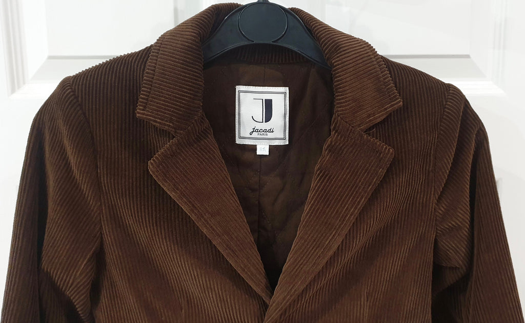 JACADI PARIS Junior Boy's Brown Cotton Cord Corduroy Casual Blazer Jacket 8Y