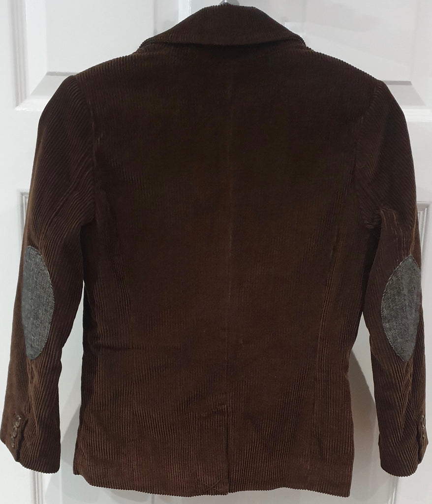 JACADI PARIS Junior Boy's Brown Cotton Cord Corduroy Casual Blazer Jacket 8Y
