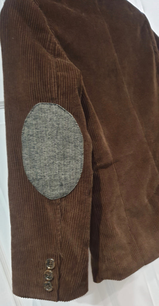 JACADI PARIS Junior Boy's Brown Cotton Cord Corduroy Casual Blazer Jacket 8Y