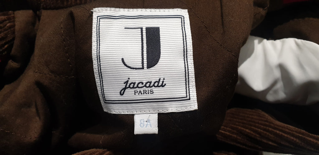 JACADI PARIS Junior Boy's Brown Cotton Cord Corduroy Casual Blazer Jacket 8Y