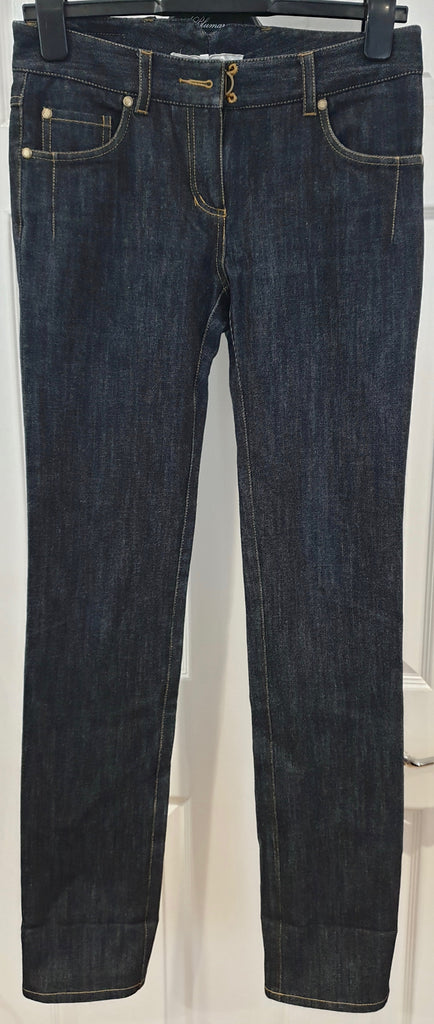 3.1 PHILLIP LIM Blue Cotton Stretch Denim Slim Straight Leg Jeans Trousers Pants